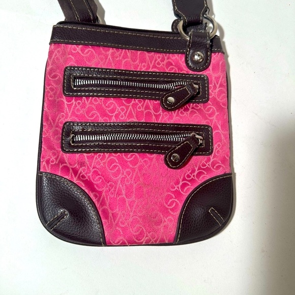 Stylish Pink and Brown Crossbody Bag - Picture 5 of 7